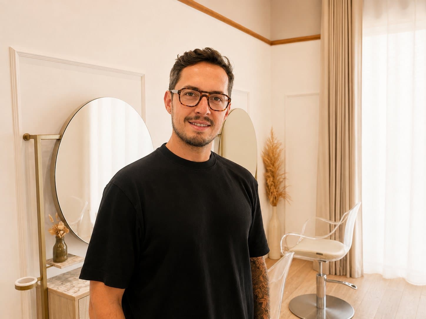 Tony Pimentel, coloriste, dans son salon à La Teste-de-Buch