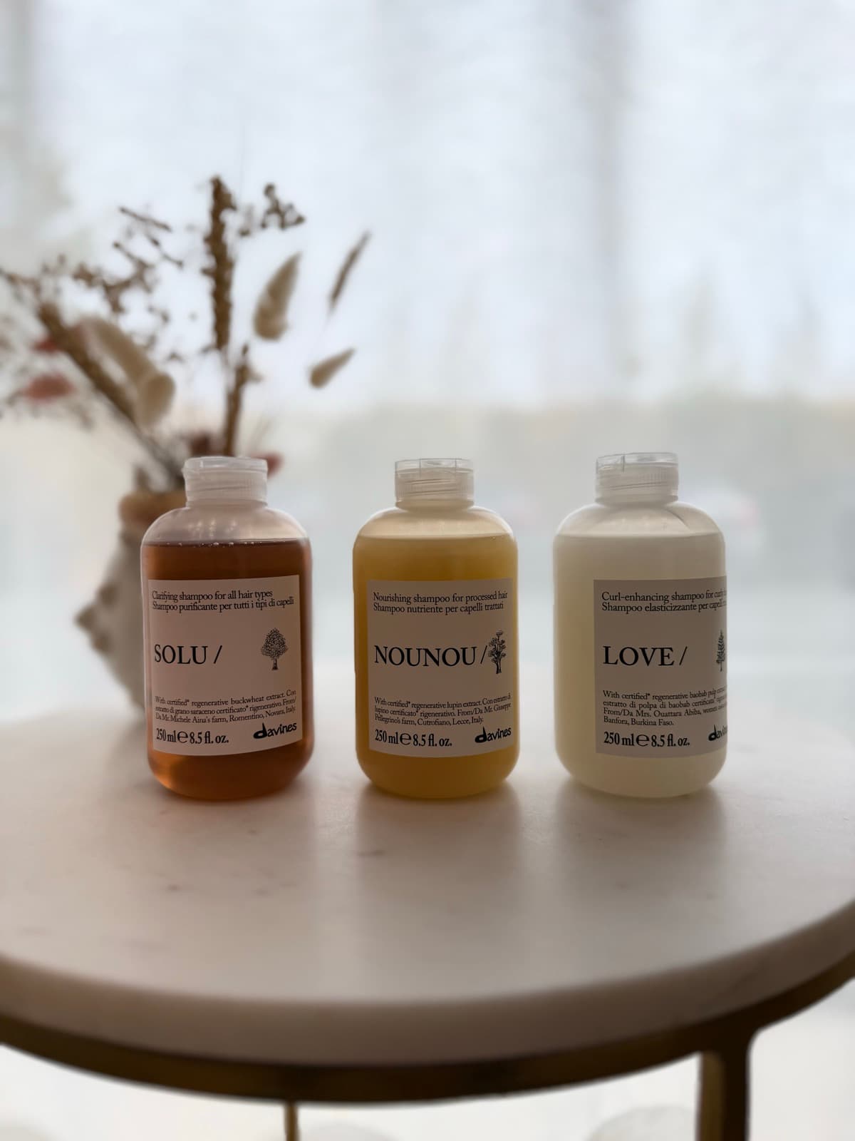 Les shampooings Davines proposés au salon Maison Pimentel